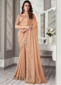 Ivory Silk Designer Saree